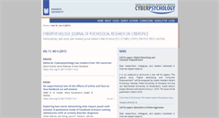 Desktop Screenshot of cyberpsychology.eu